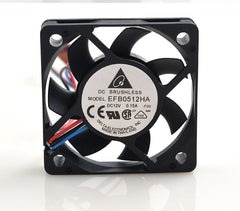 Delta EFB0512HA DC12V 0.15A 3-wire Ball Bearing Cooling Fan