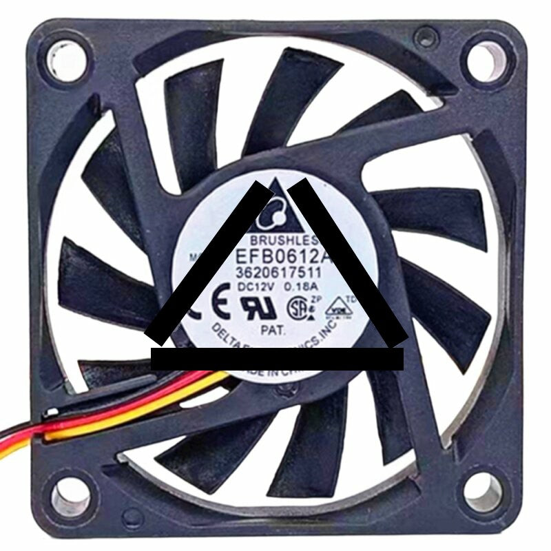 Delta EFB0612A DC 12V 0.18A 2 Wires / 3 Wires Brushless Cooling Fan