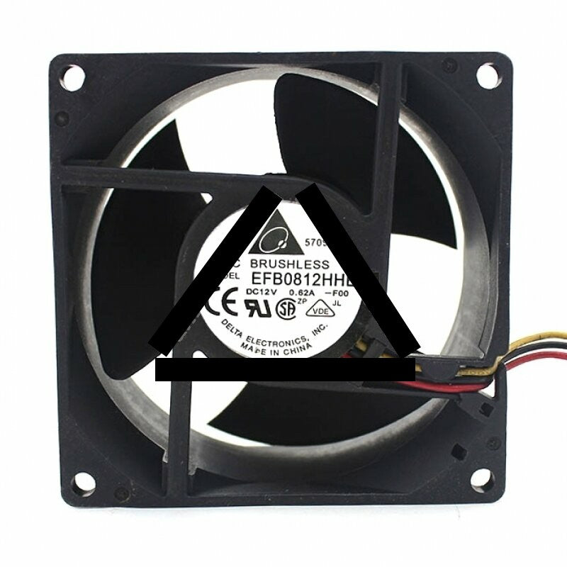 Delta EFB0812HHE DC 12V 0.62A 2 Wires / 3 Wires Axial Cooling Fan