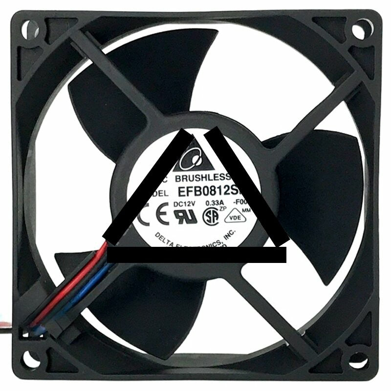 Delta EFB0812SH 12V 0.33A 2 / 3 Wires 8025 DC Brushless Axial Fan