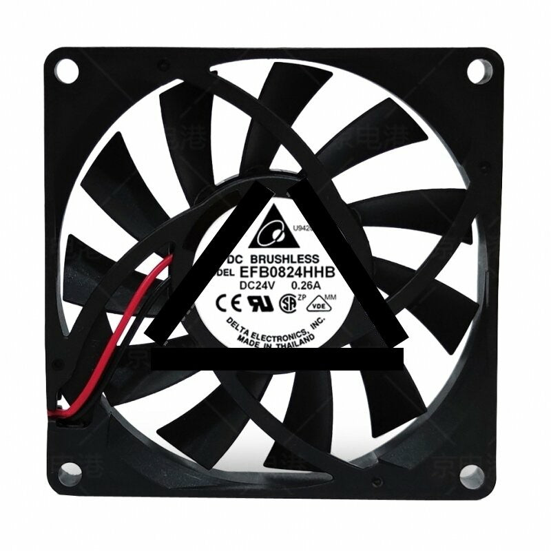Delta EFB0824HHB DC 24V 0.26A 2 Wires Axial Cooling Fan