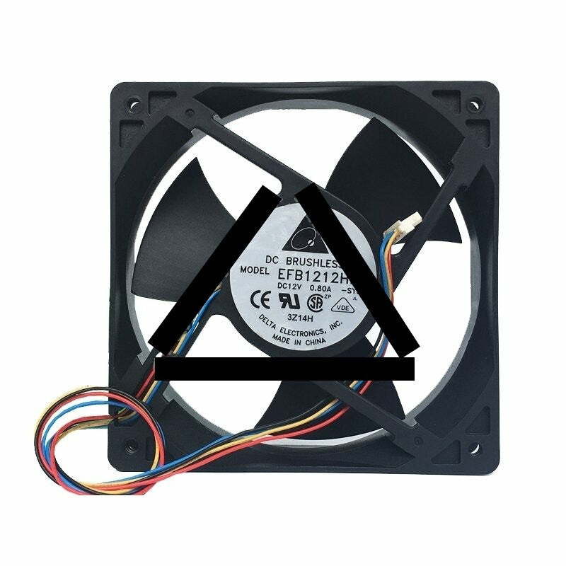 Delta EFB1212HHF DC 12V 0.8A 4 Wires Axial Cooling Fan