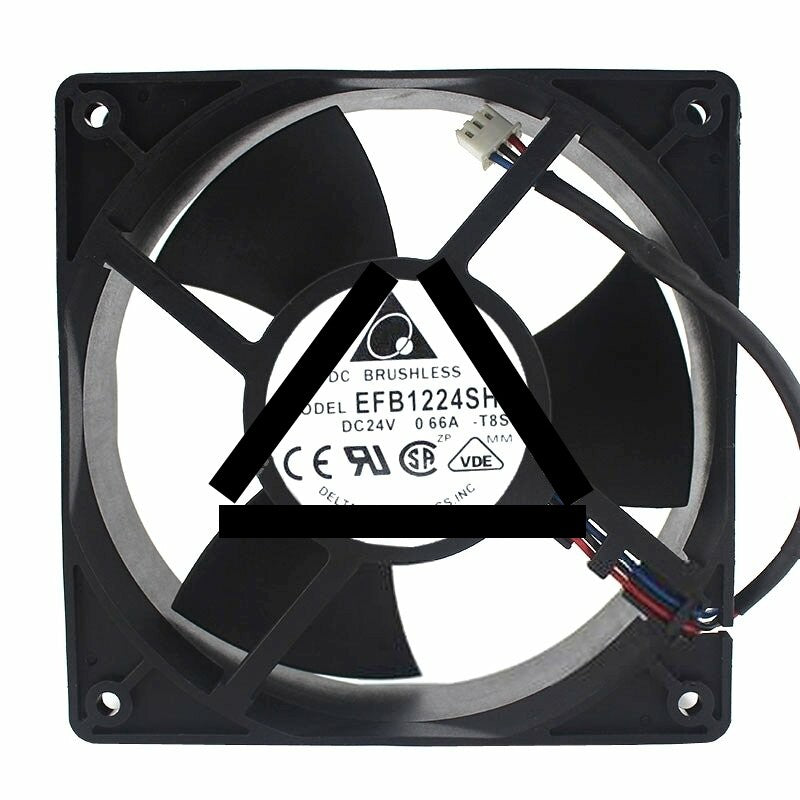 Delta EFB1224SHE DC 24V 0.66A 2 Wires / 3 Wires Axial Cooling Fan