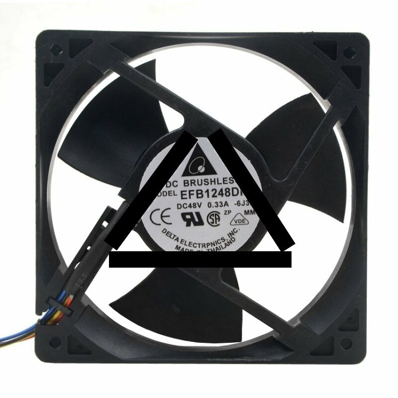 Delta EFB1248DF DC 48V 0.33A 2 Wires / 3 Wires / 4 Wires Axial Cooling Fan