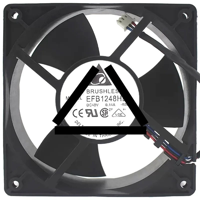 Delta EFB1248HE 48V 0.14A DC Brushless 3 Wires Axial Cooling Fan