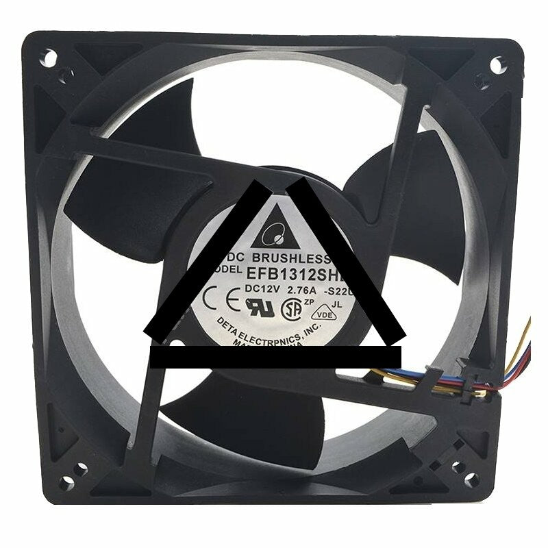 Delta EFB1312SHE DC 12V 2.76A 2 Wires / 3 Wires Axial Cooling Fan