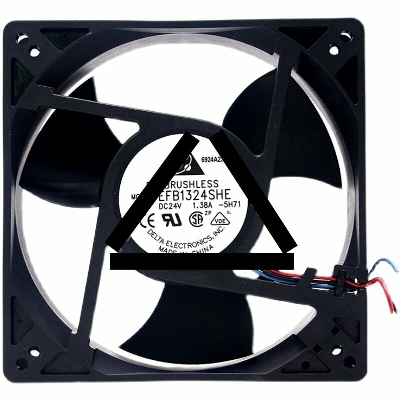 Delta EFB1324SHE DC 24V 1.38A 2 Wires / 3 Wires Axial Cooling Fan