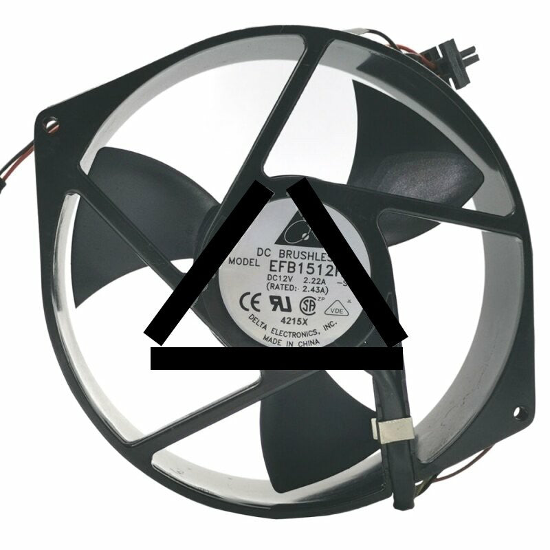 Delta EFB1512HE DC 12V 2.22A 2 Wires Brushless Axial Cooling Fan