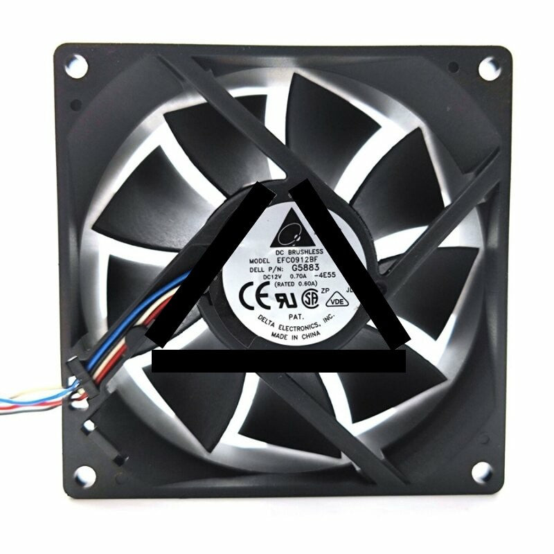 Delta EFC0912BF DC 12V 0.70A 3 Wires / 4 Wires Axial Cooling Fan