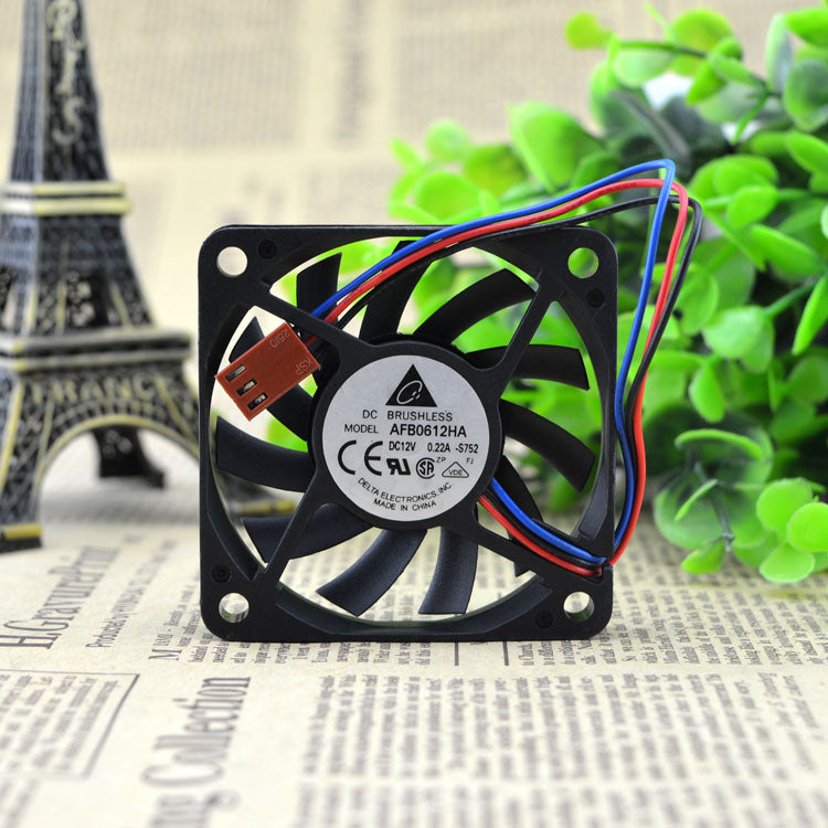 Delta Electronics AFB0612HA -S164 DC 12V 0.22A Cooling Fan BServer Square Fan 60x60x10mm 3-wire