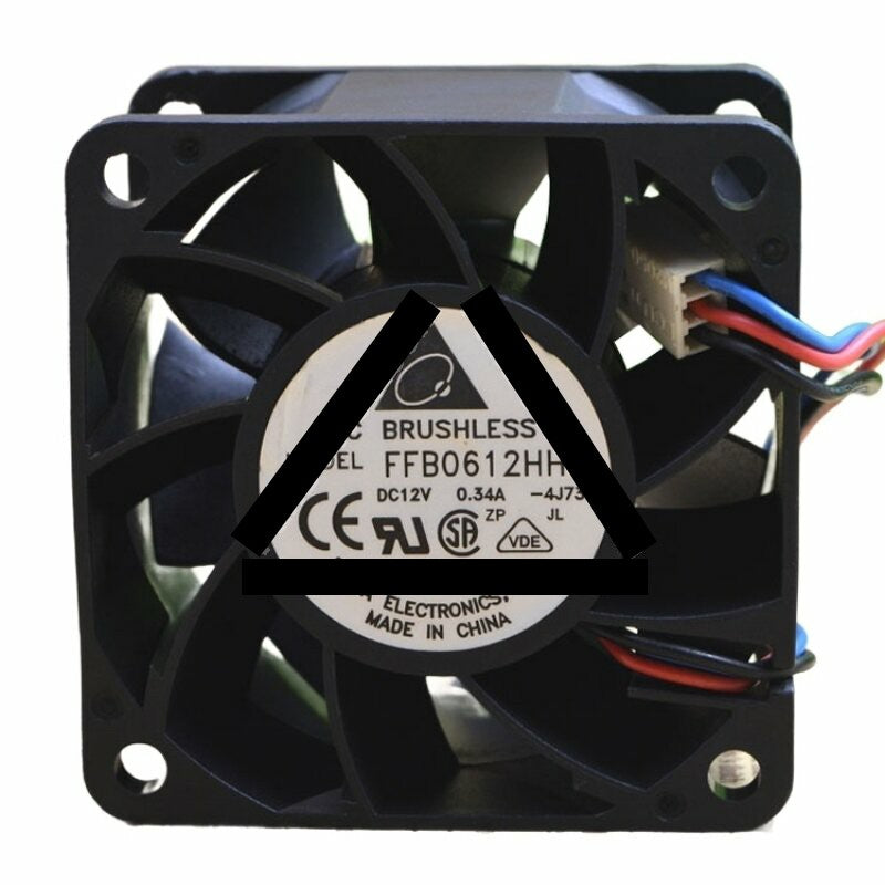 Delta FFB0612HHE DC 12V 0.34A 2 Wires / 3 Wires Axial Cooling Fan