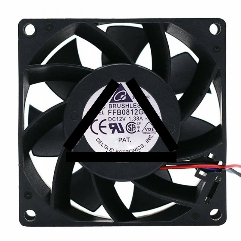 Delta FFB0812GHE DC 12V 1.38A 2 Wires / 3 Wires / 4 Wires Axial Cooling Fan