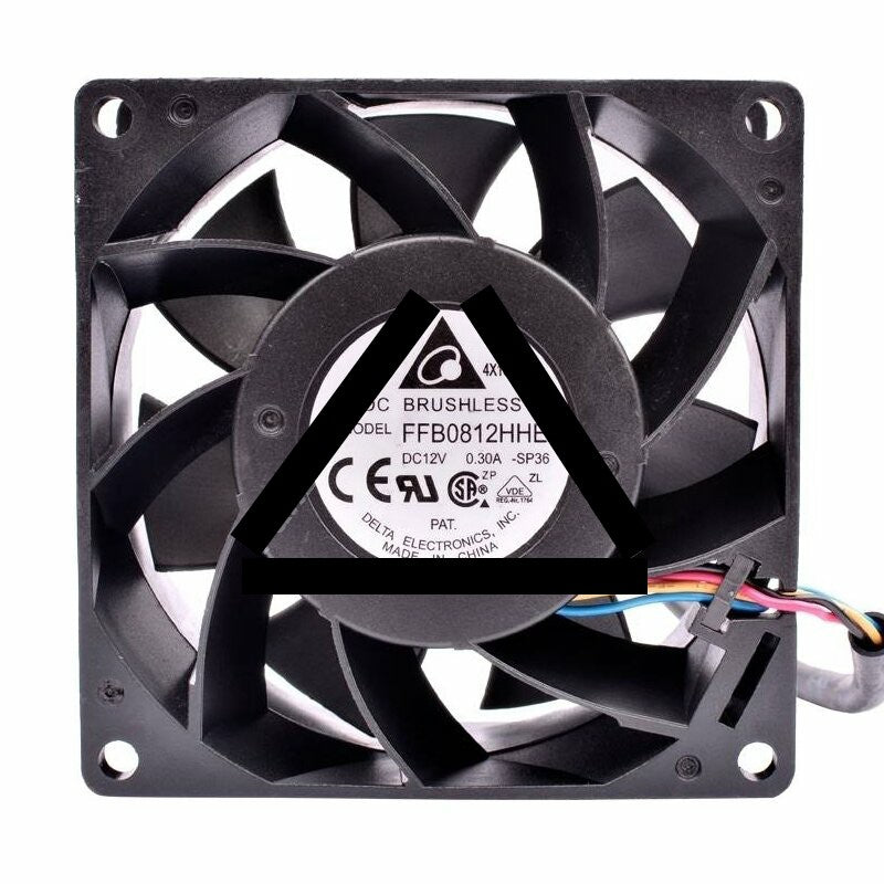 Delta FFB0812HHE DC 12V 0.30A 2 Wires / 3 Wires / 4 Wires Axial Cooling Fan