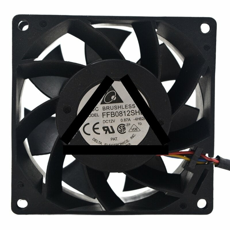 Delta FFB0812SHE DC 12V 0.87A 2 Wires / 3 Wires / 4 Wires Axial Cooling Fan