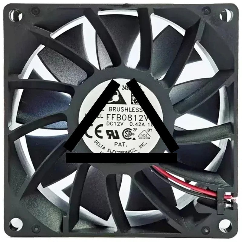 Delta FFB0812VH 12V 0.42A DC Brushless 2 Wires Axial Cooling Fan