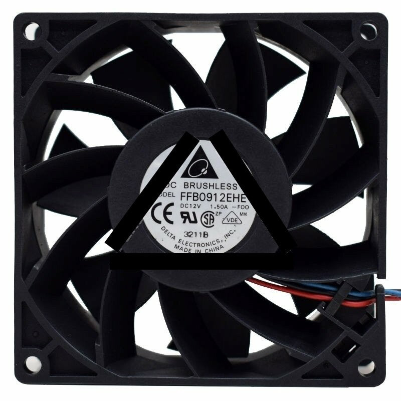 Delta FFB0912EHE DC 12V 1.5A 2 Wires / 3 Wires / 4 Wires Axial Cooling Fan