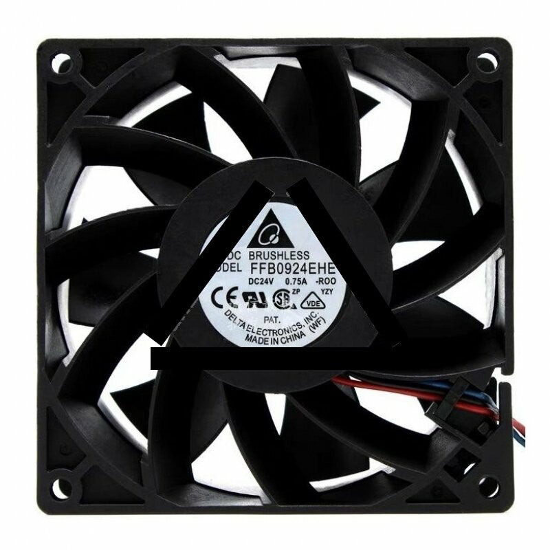Delta FFB0924EHE DC 24V 0.75A 2 Wires / 3 Wires Axial Cooling Fan