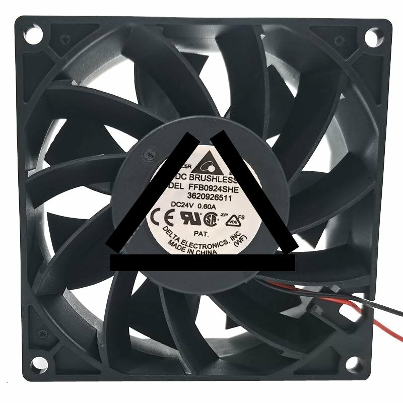 Delta FFB0924SHE DC 24V 0.60A 2 Wires / 3 Wires Axial Cooling Fan