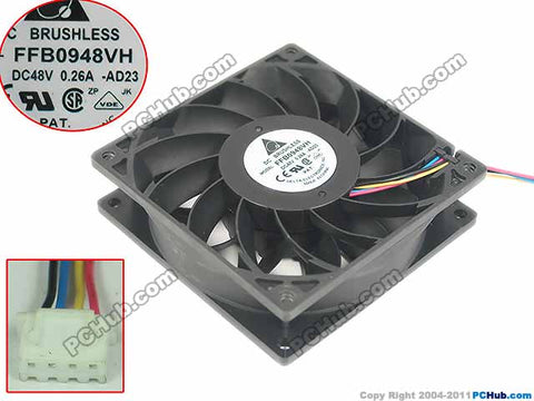 Delta FFB0948VH AD23 DC 48V 0.26A 90x90x25mm Server Square fan