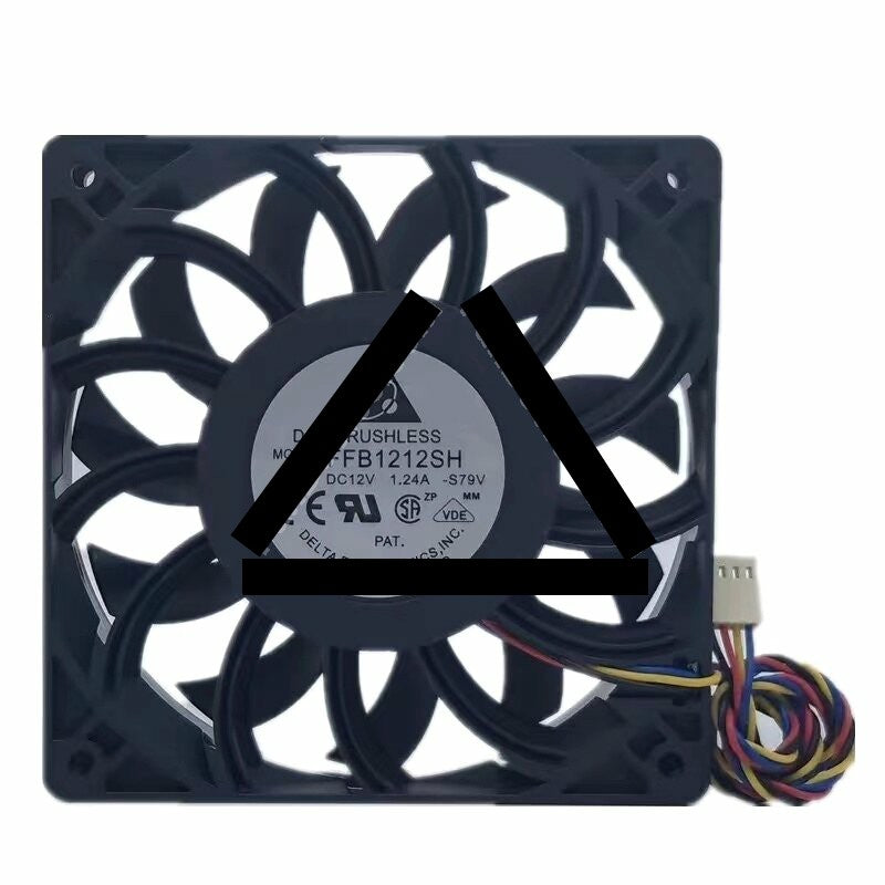 Delta FFB1212SH DC 12V 1.24A 2 Wires / 3 Wires / 4 Wires Axial Cooling Fan