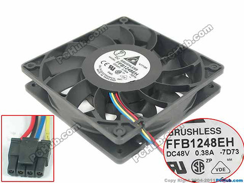 Delta FFB1248EH 7D73 DC 48V 0.38A 120x120x25mm Server Square fan