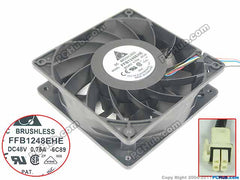 Delta FFB1248EHE 6C89 DC 48V 0.75A 120x120x38mm Server Square fan