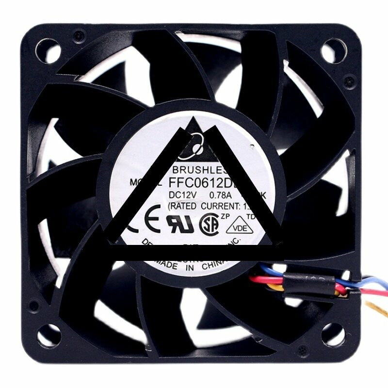Delta FFC0612DE DC 12V 0.78A 2 Wires / 3 Wires / 4 Wires Axial Cooling Fan