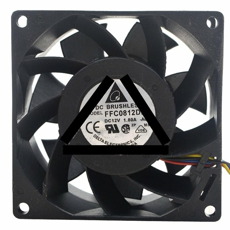 Delta FFC0812DE DC 12V 1.80A 2 Wires / 3 Wires / 4 Wires Axial Cooling Fan