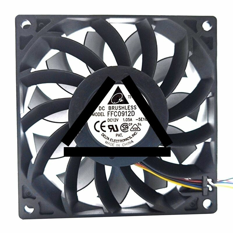 Delta FFC0912D DC 12V 1.05A 2 Wires / 3 Wires / 4 Wires Axial Cooling Fan