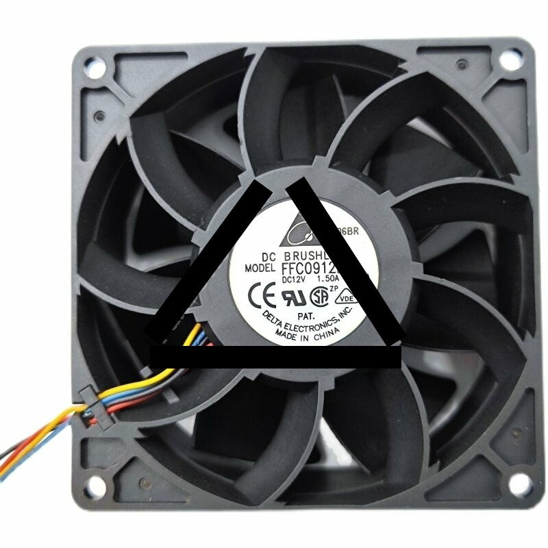 Delta FFC0912DE DC 12V 1.5A 2 Wires / 3 Wires / 4 Wires Axial Cooling Fan