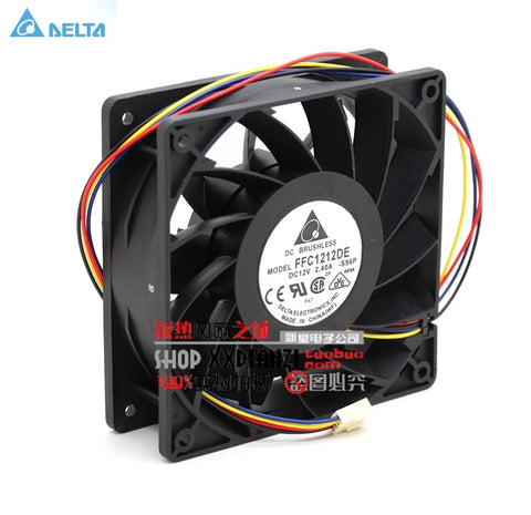 Delta FFC1212DE Original 12cm 12038 120mm DC 2.4A ball bearing fan violence powerful case fan