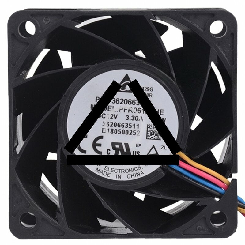Delta FFR0612XHE DC 12V 3.30A 4 Wires 6038 PWM Axial Cooling Fan