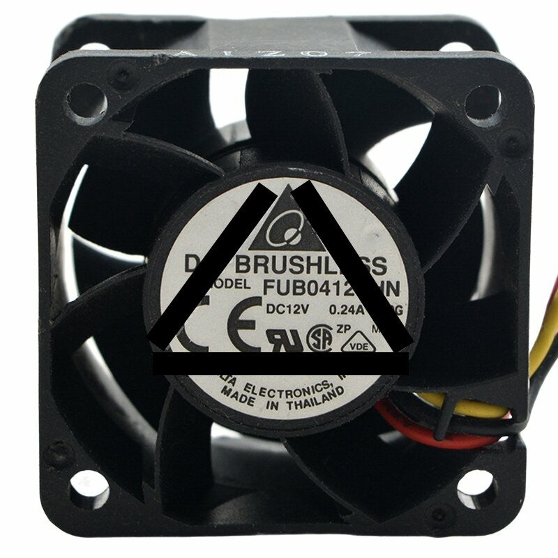 Delta FUB0412VHN DC 12V 0.24A 4028 Axial Brushless Cooling Fan