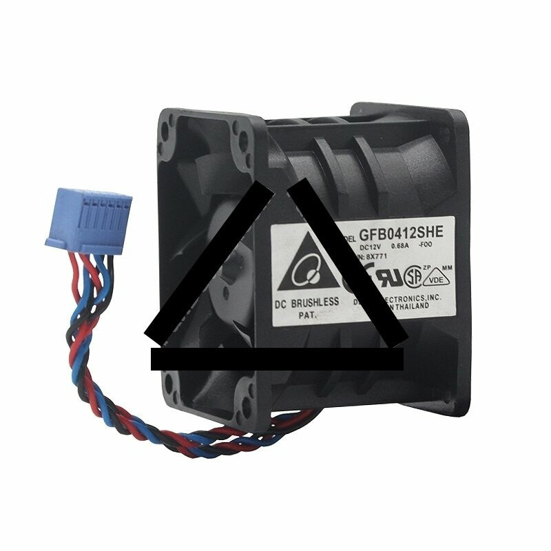 Delta GFB0412SHE PE1750 P1185 T3907 DC 12V 0.68A 6 Wires Axial Cooling Fan