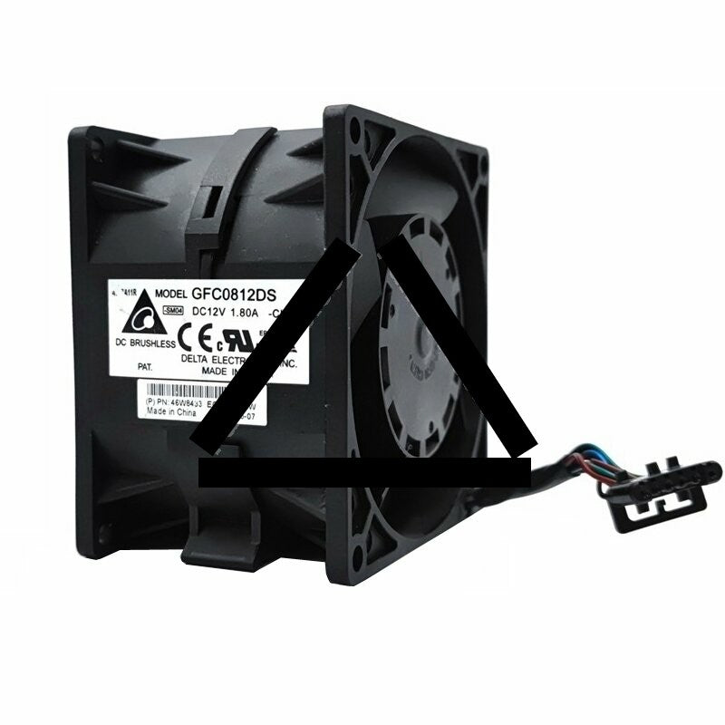 Delta GFC0812DS DC 12V 1.80A 8 Wires Axial Cooling Fan