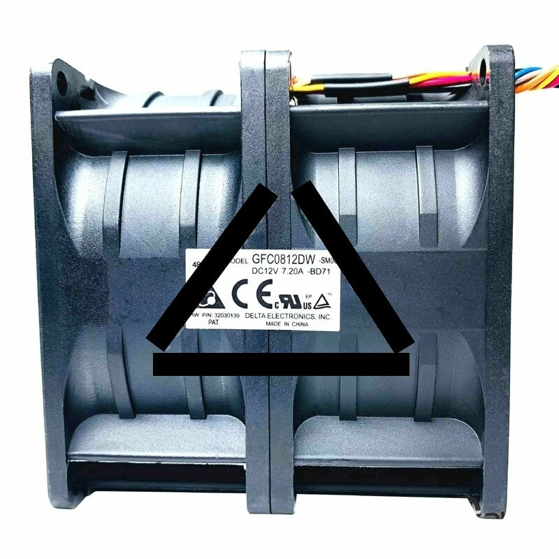 Delta GFC0812DW-SM00 DC 12V 7.20A 8 Wires Axial Cooling Fan