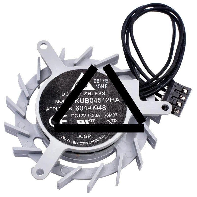 Delta KUB04512HA 604-0948 DC 12V 0.30A 4 Wires Cooling Fan