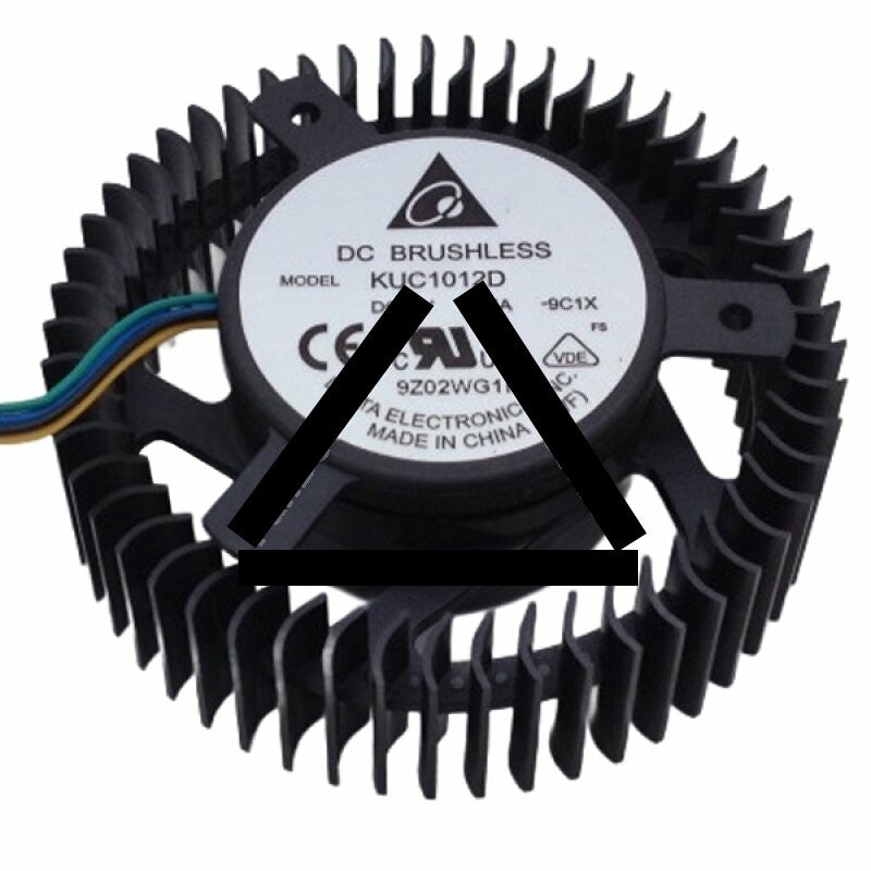 Delta KUC1012D-9C1X DC 12V 0.75A Brushless Axial Cooling Fan