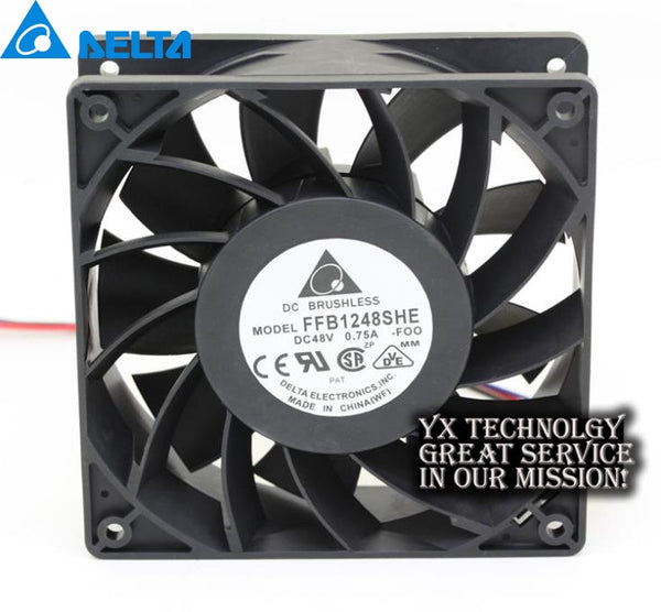 Delta New and Original in FFB1248SHE 12038 12 cm 48v 0.57A double ball speed cooling fan for 120*120*38mm
