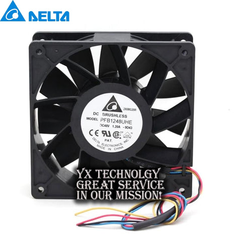 Delta New PFB1248UHE 120*120*38mm 12038 48V 1.20A four winds of wire PWM fan for