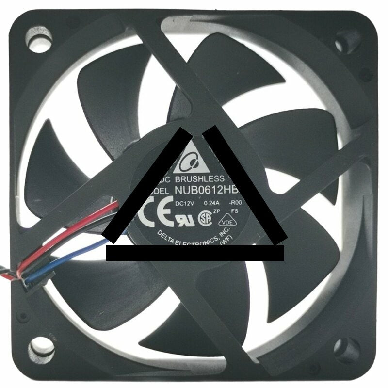 Delta NUB0612HB DC 12V 0.24A 3 Wires 6015 Brushless Axial Cooling Fan
