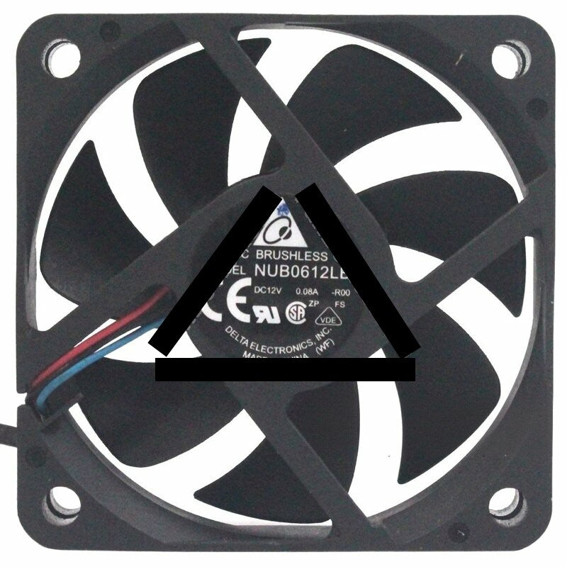 Delta NUB0612LB 12V 0.08A 3 Wires 6015 DC Brushless Axial Cooling Fan