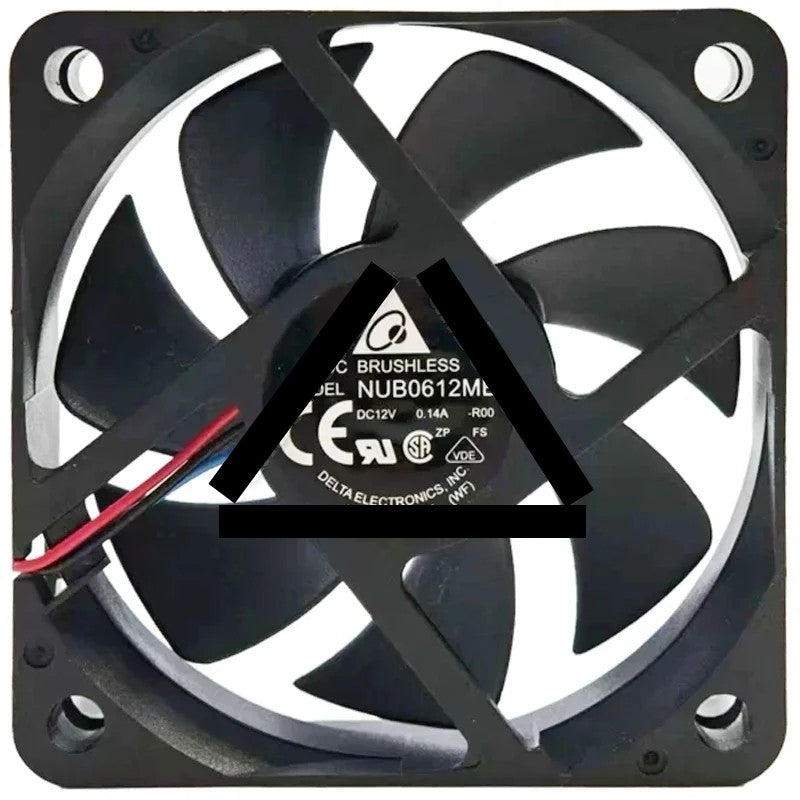 Delta NUB0612MB-R00 12V 0.14A DC Brushless 3 Wires Axial Cooling Fan