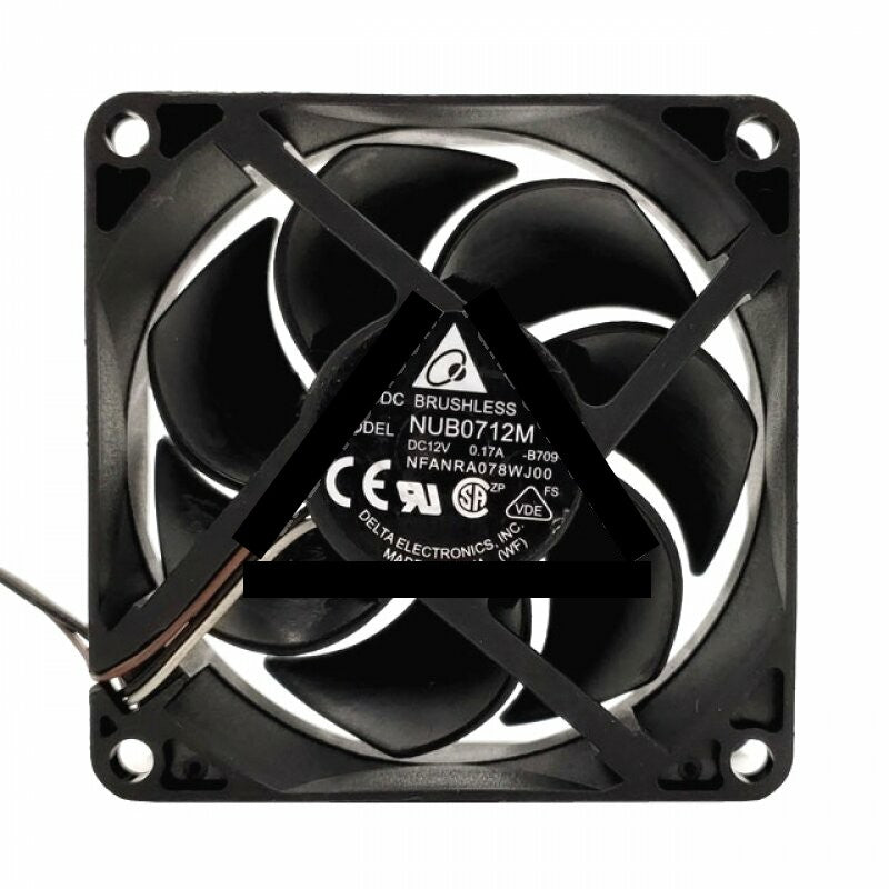 Delta NUB0712M DC 12V 0.17A 2 Wires / 3 Wires Axial Cooling Fan