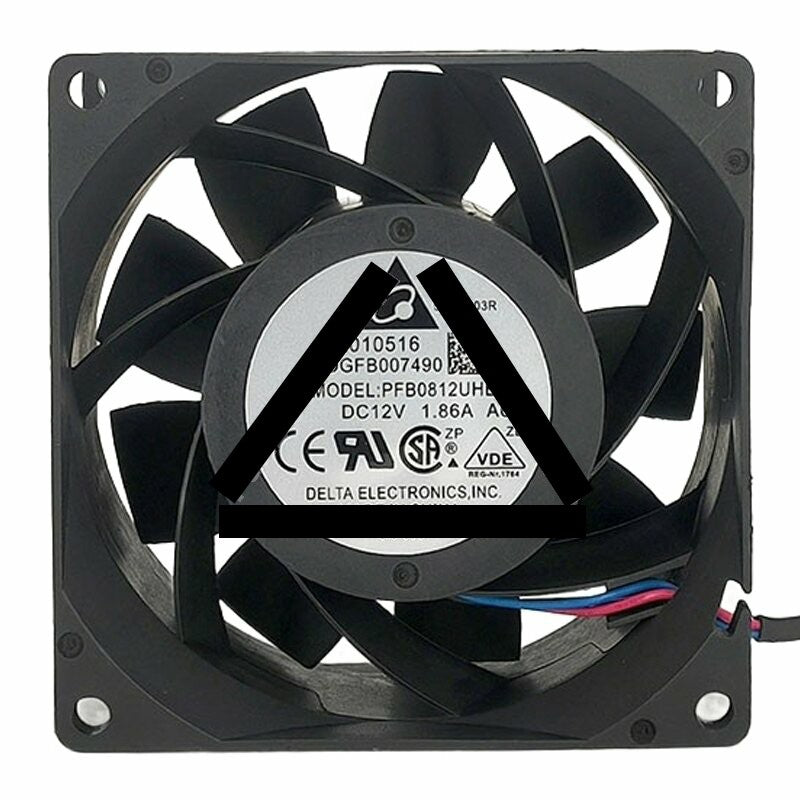 Delta PFB0812UHE DC 12V 1.86A 8038 Axial Cooling Fan