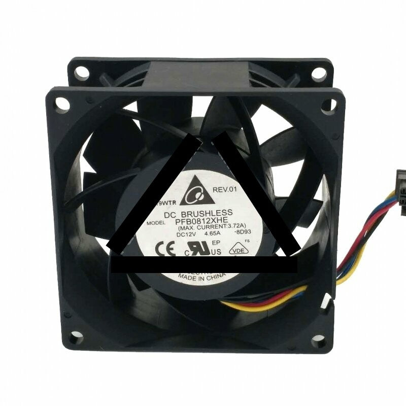 Delta PFB0812XHE DC 12V 4.65A 2 Wires / 3 Wires / 4 Wires Axial Cooling Fan