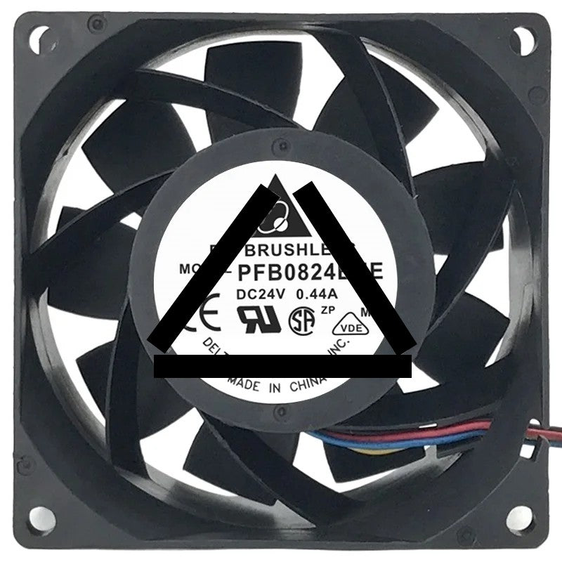 Delta PFB0824EHE 24V 0.44A 2 / 3 Wires Axial Cooling Fan