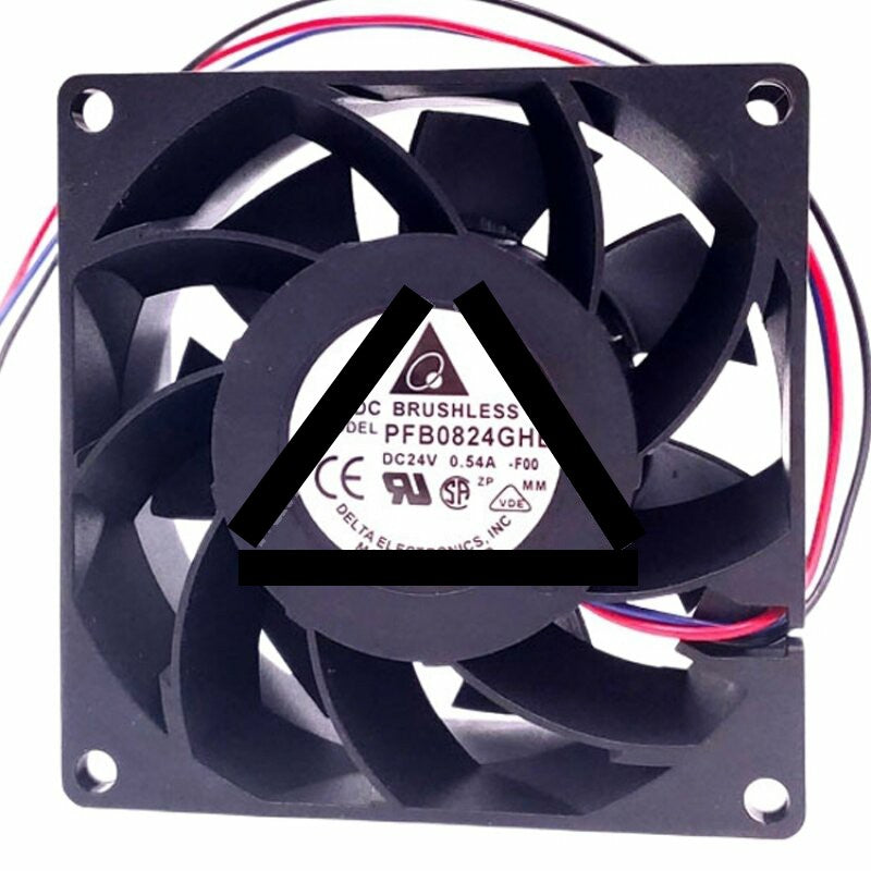 Delta PFB0824GHE DC 24V 0.54A 8038 Axial Brushless Cooling Fan