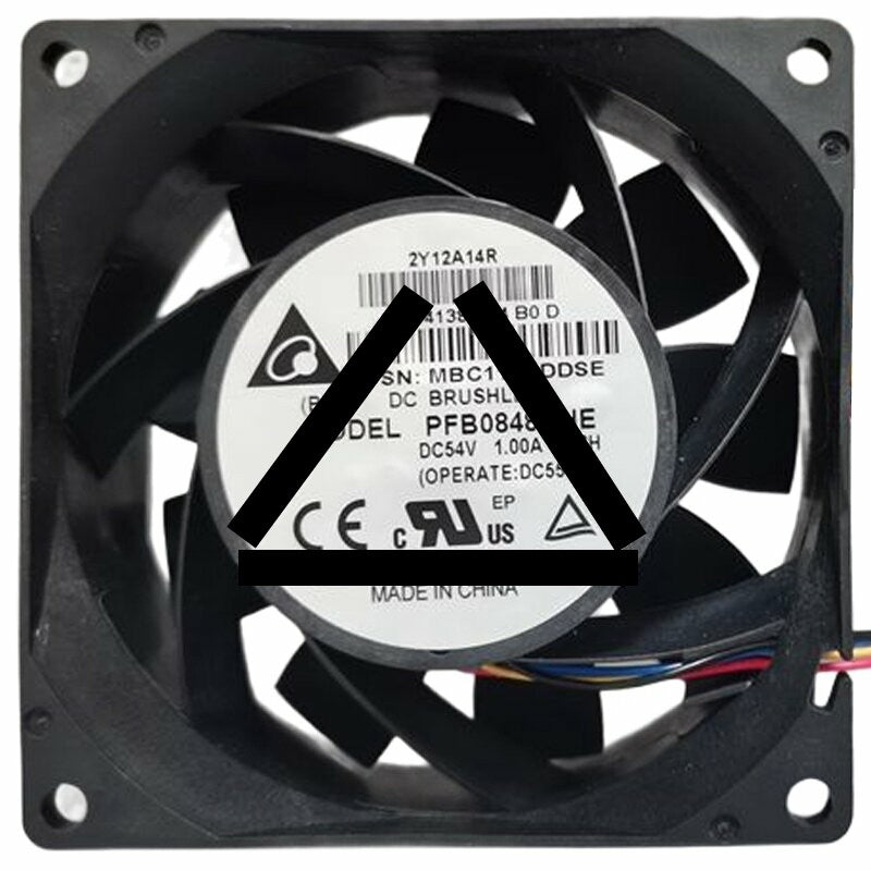 Delta PFB0848DHE 54V 1.00A 4 Wires Brushless Cooling Fan