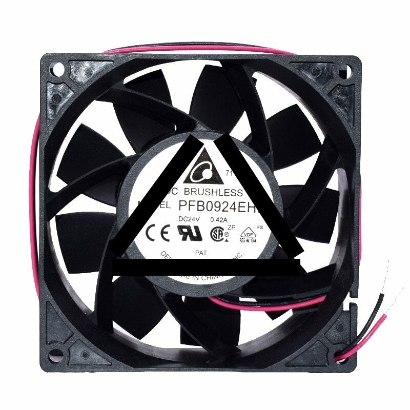 Delta PFB0924EHE DC 24V 0.42A 2 Wires Axial Cooling Fan